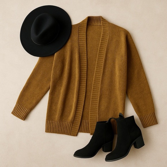 Forever 21 Olive Green Chenille Cardigan Sweater Size: L - Picture 7 of 7